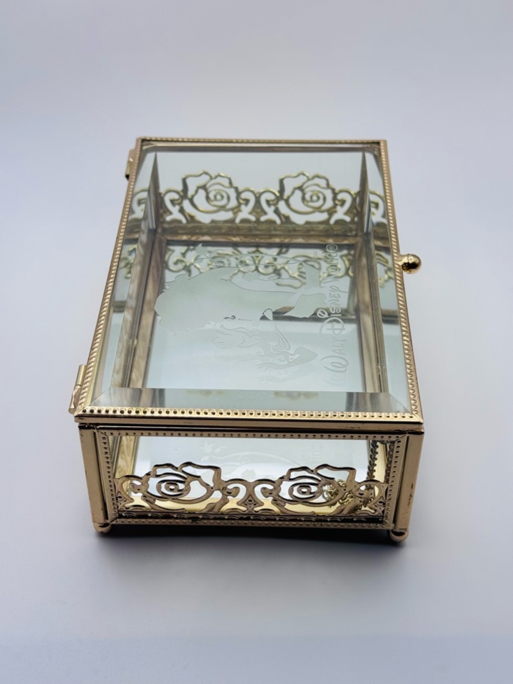 Walt Disney World Arribas Brothers Beauty & The Beast Glass Jewelry Box | EUC - Picture 6 of 8